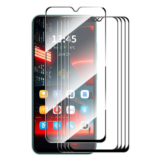 For vivo Y52t 5pcs ENKAY Full Glue High Aluminum-silicon Tempered Glass Film