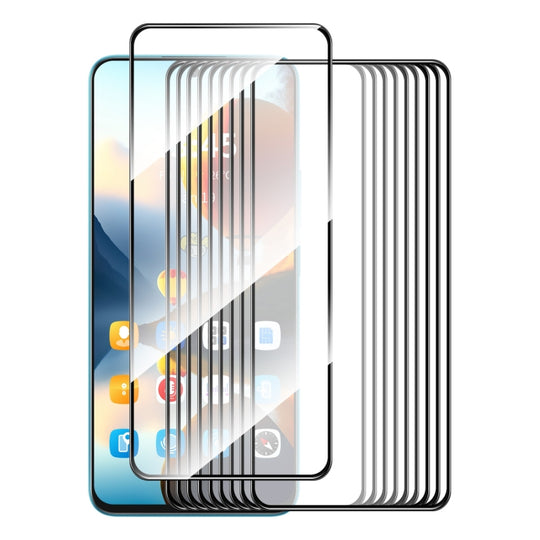 For vivo Y100i 10pcs ENKAY Full Glue High Aluminum-silicon Tempered Glass Film