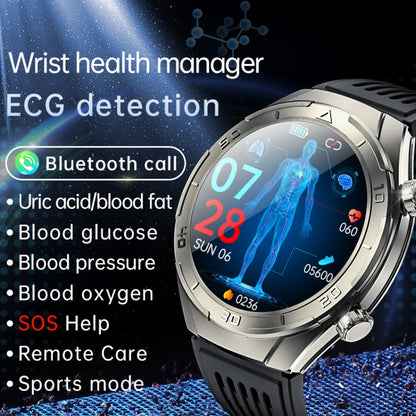 FD02 1.46 inch Color Screen Smart Watch, Support CES Sleep Aid / ECG Detection(Grey) by buy2fix