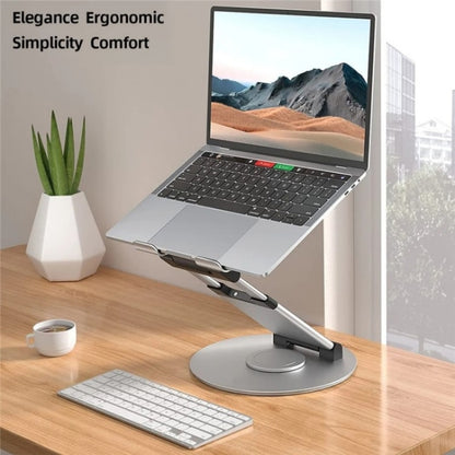 AS018-XS For 10-17 inch Device 360 Degree Rotating Adjustable Laptop Holder Desktop Stand(Grey) by buy2fix