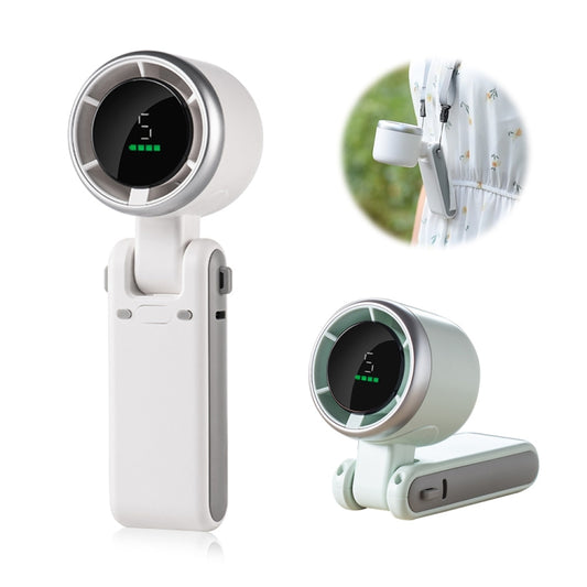 ENKAY Hat-Prince 3600mAh Battery Max 8H Cooling times Foldable Neck Turbo Fan with Digital Display(White) by ENKAY