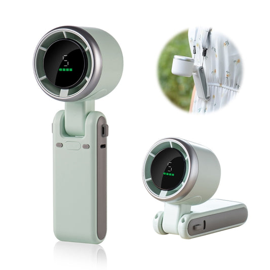 ENKAY Hat-Prince 3600mAh Battery Max 8H Cooling times Foldable Neck Turbo Fan with Digital Display(Light Green) by ENKAY