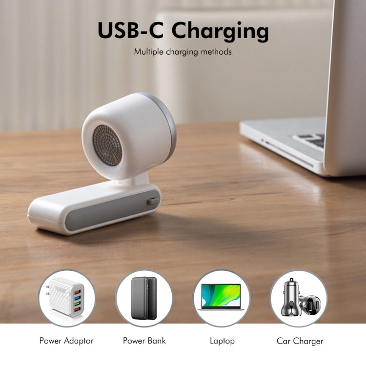 ENKAY Hat-Prince 3600mAh Battery Max 8H Cooling times Foldable Neck Turbo Fan with Digital Display(White) by ENKAY