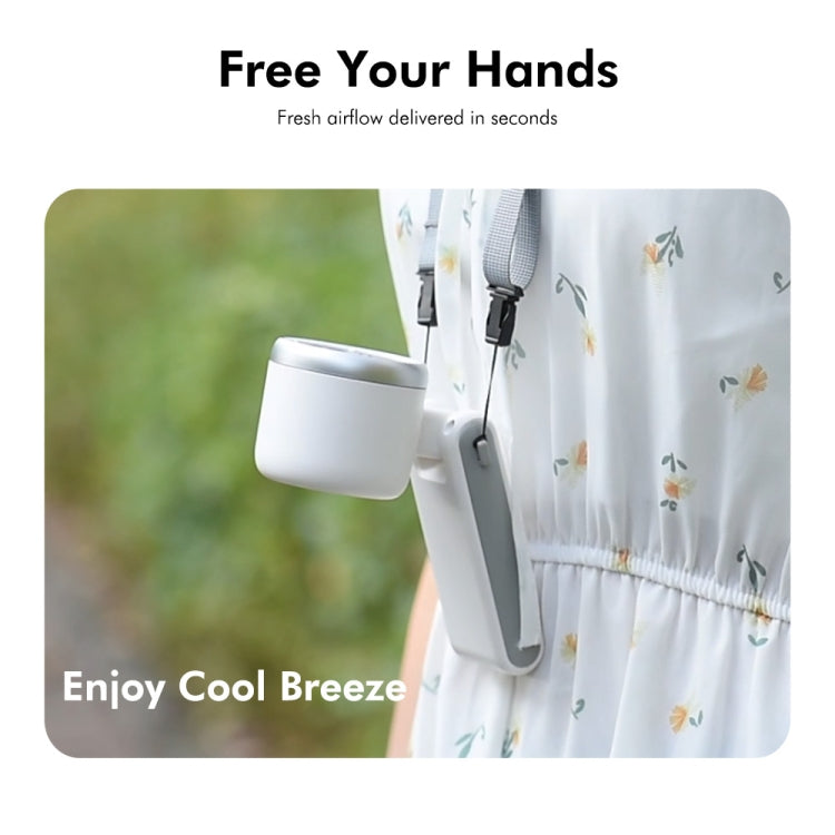 ENKAY Hat-Prince 3600mAh Battery Max 8H Cooling times Foldable Neck Turbo Fan with Digital Display(Light Green) by ENKAY