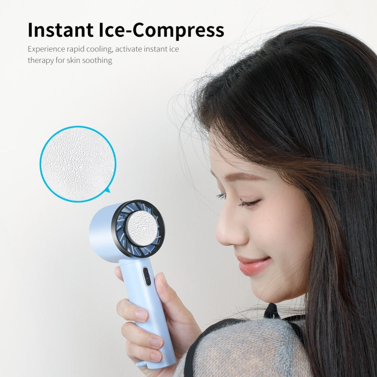 ENKAY Hat-Prince Handheld Mini Portable Cold Compress Cooling Fan(White) by ENKAY