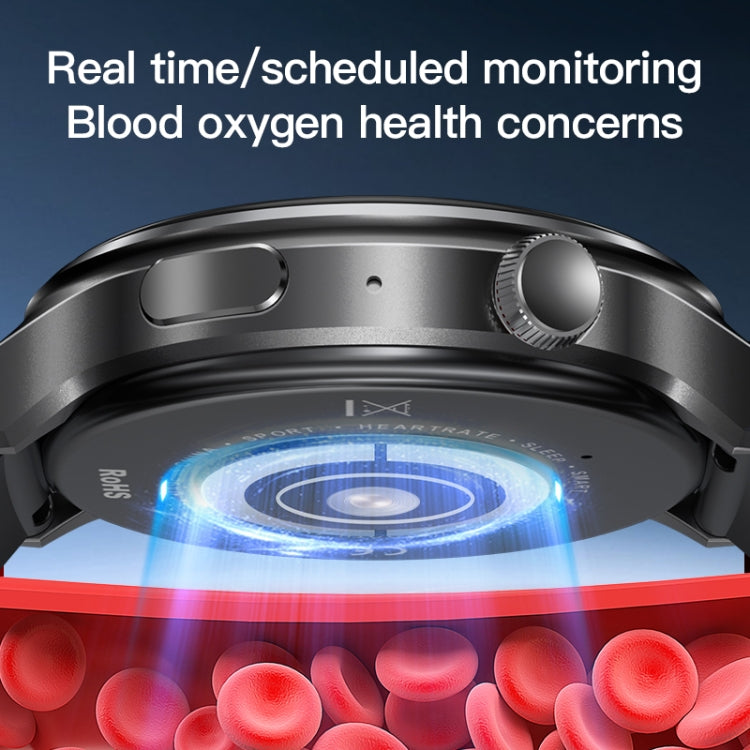 V16 1.46 inch Color Screen Smart Watch, Support Bluetooth Call / Heart Rate Monitoring(Silver) by buy2fix