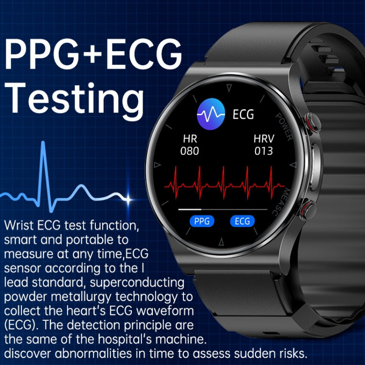 P70 1.3 inch Color Screen Smart Watch, Support Accurate Air Pump Blood Pressure / ECG(Black) by buy2fix