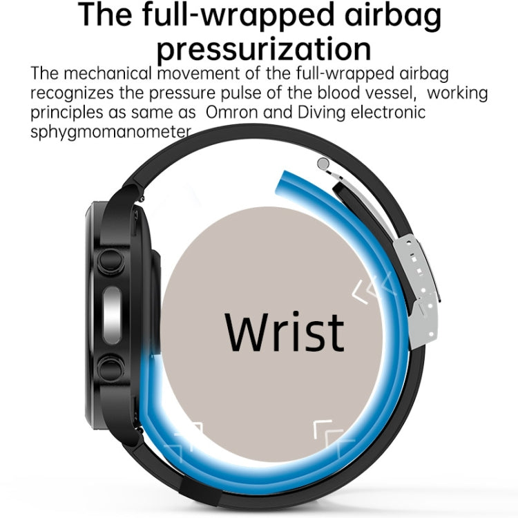 P70 1.3 inch Color Screen Smart Watch, Support Accurate Air Pump Blood Pressure / ECG(Black) by buy2fix