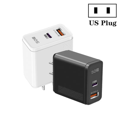 QC5.0 USB / PD25W Type-C Super Fast Charging Full Protocol Phone Charger, US Plug(Black) by buy2fix