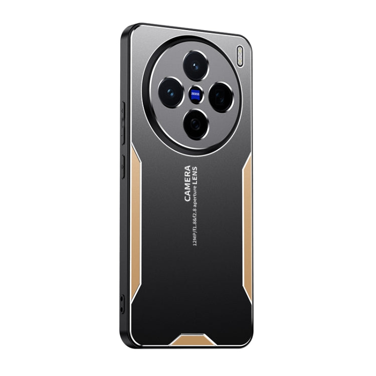 For vivo X200 Blade Series TPU Hybrid Metal Phone Case(Gold) - X200 Cases by buy2fix | Online Shopping UK | buy2fix