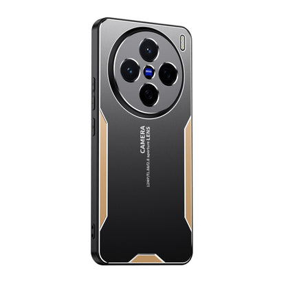 For vivo X200 Blade Series TPU Hybrid Metal Phone Case(Gold) - X200 Cases by buy2fix | Online Shopping UK | buy2fix