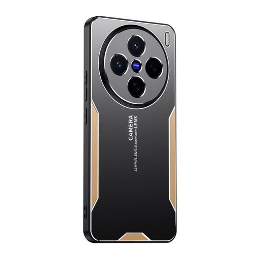 For vivo X200 Blade Series TPU Hybrid Metal Phone Case(Gold) - X200 Cases by buy2fix | Online Shopping UK | buy2fix