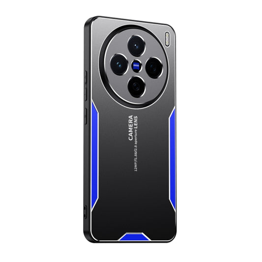 For vivo X200 Blade Series TPU Hybrid Metal Phone Case(Blue) - X200 Cases by buy2fix | Online Shopping UK | buy2fix