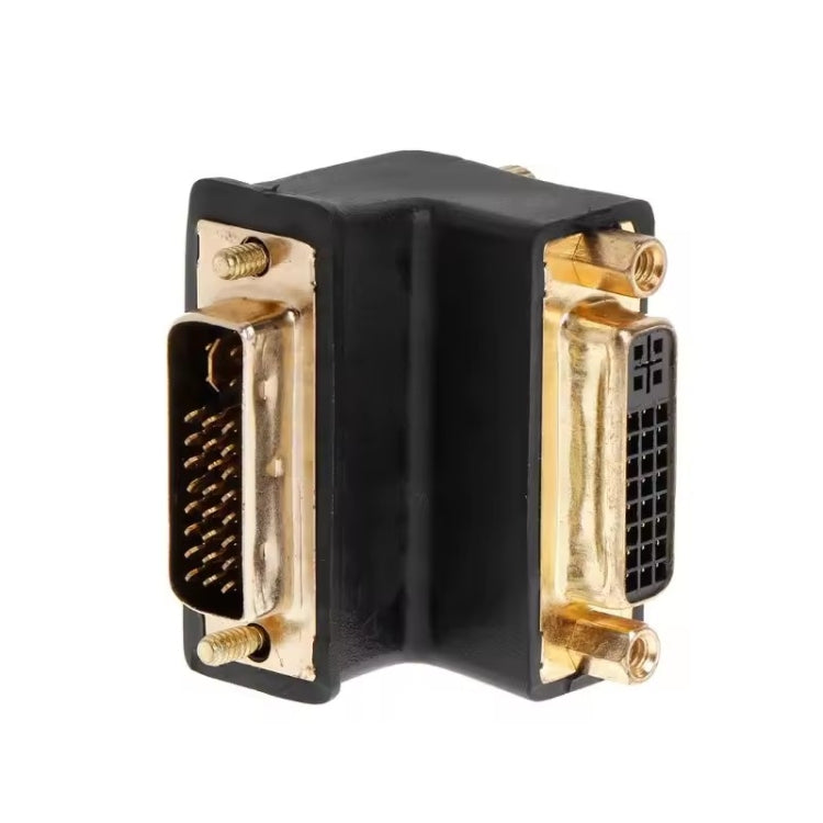 90 Degree Right Angled DVI 24+5 DVI-I Digital Dual Link Male To Female Extension Adapter for HDTV LCD Monitor -  by buy2fix | Online Shopping UK | buy2fix