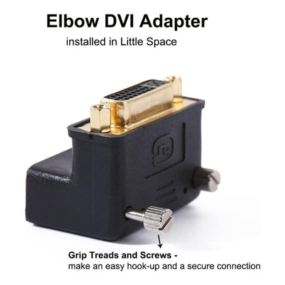 90 Degree Right Angled DVI 24+5 DVI-I Digital Dual Link Male To Female Extension Adapter for HDTV LCD Monitor -  by buy2fix | Online Shopping UK | buy2fix