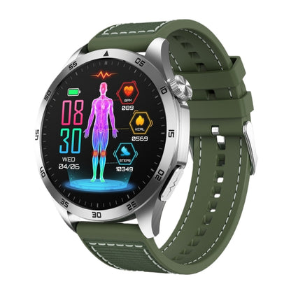 ET485 1.43 inch Color Screen Smart Watch Nylon Strap, Support Bluetooth Call / ECG(Silver) by buy2fix