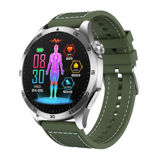 ET485 1.43 inch Color Screen Smart Watch Nylon Strap, Support Bluetooth Call / ECG(Silver) by buy2fix