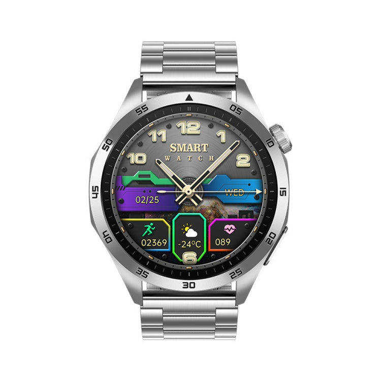 ET485 1.43 inch Color Screen Smart Watch Steel Strap, Support Bluetooth Call / ECG(Silver) by buy2fix