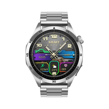 ET485 1.43 inch Color Screen Smart Watch Steel Strap, Support Bluetooth Call / ECG(Silver) by buy2fix