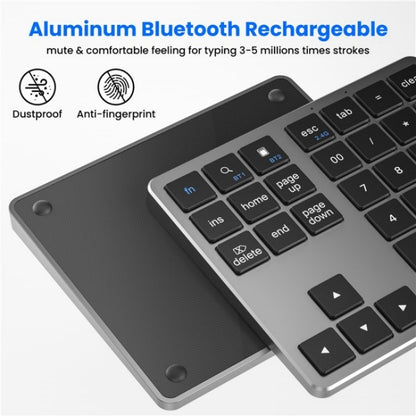 K-35 Computer Laptop Keyboard 35-Keys Tablet Accessories Bluetooth Keypad(Black Gray) by buy2fix
