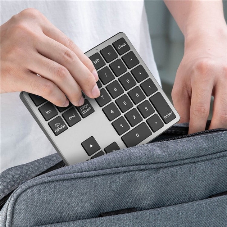K-35 Computer Laptop Keyboard 35-Keys Tablet Accessories Bluetooth Keypad(Silver) by buy2fix