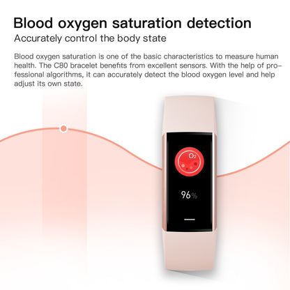 C80 IP67 Waterproof Smart Bracelet Sport Fitness Tracker(Wine Red) by buy2fix
