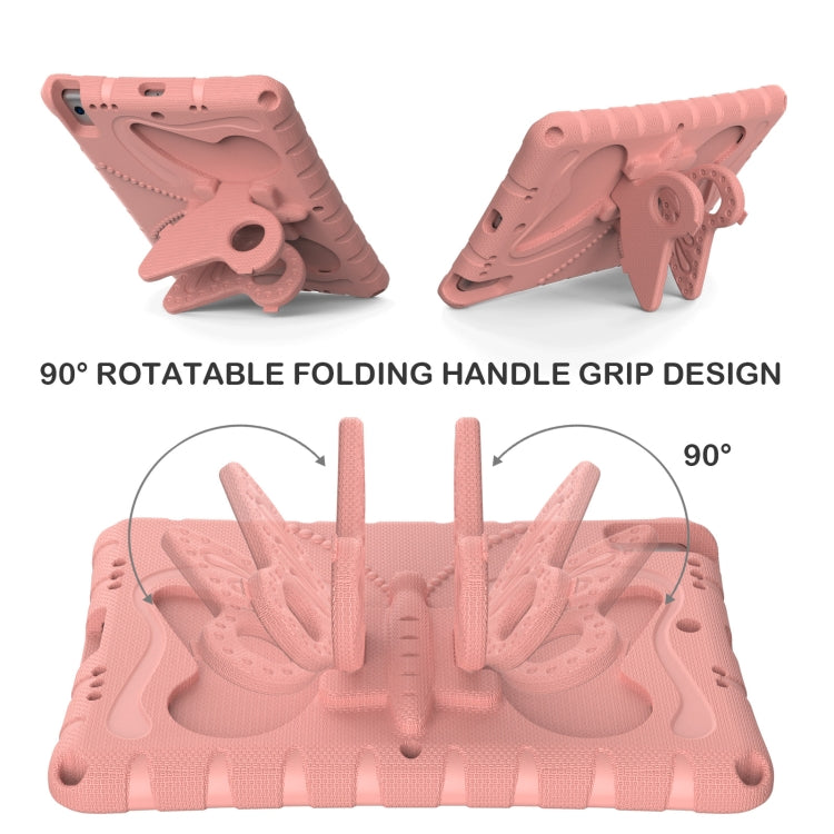 For iPad Air 3 / 10.5 2019 Butterfly Bracket EVA Shockproof Tablet Case(Pink Orange) - iPad 10.2 Cases by buy2fix | Online Shopping UK | buy2fix