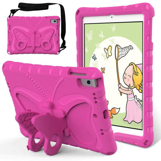 For iPad Air 3 / 10.5 2019 Butterfly Bracket EVA Shockproof Tablet Case(Rose Red) - iPad 10.2 Cases by buy2fix | Online Shopping UK | buy2fix