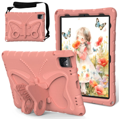 For iPad 2025 / 2022 Butterfly Bracket EVA Shockproof Tablet Case(Pink Orange) - iPad 2025 / 2022 Cases by buy2fix | Online Shopping UK | buy2fix