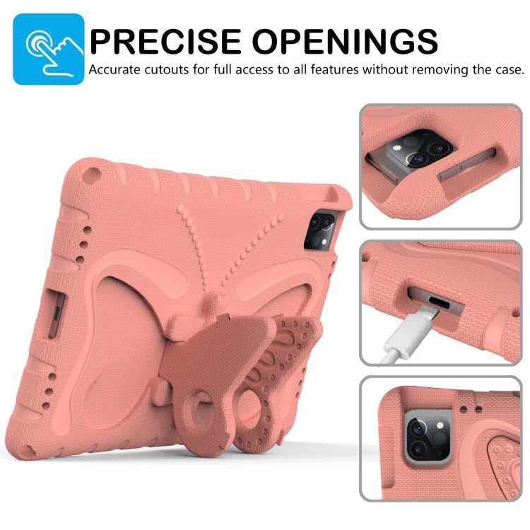 For iPad 2025 / 2022 Butterfly Bracket EVA Shockproof Tablet Case(Pink Orange) - iPad 2025 / 2022 Cases by buy2fix | Online Shopping UK | buy2fix