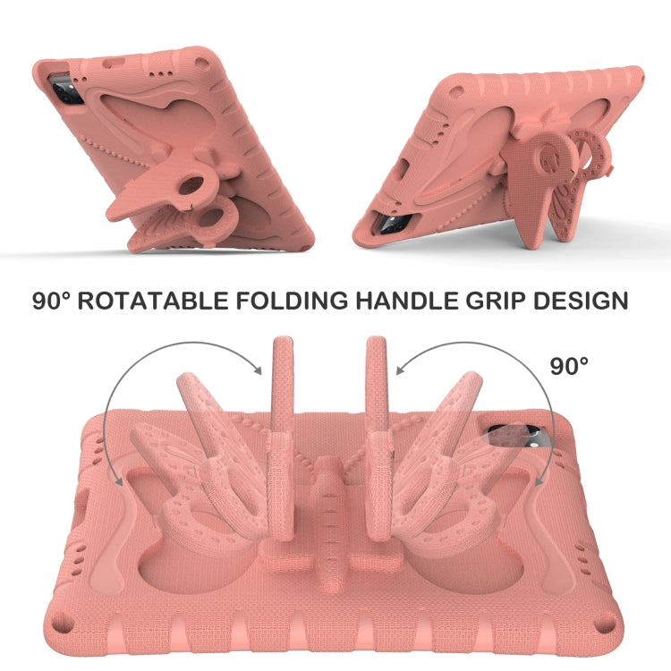 For iPad 2025 / 2022 Butterfly Bracket EVA Shockproof Tablet Case(Pink Orange) - iPad 2025 / 2022 Cases by buy2fix | Online Shopping UK | buy2fix