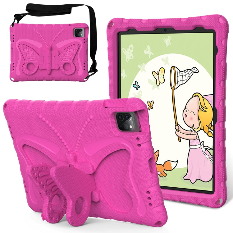 For iPad 2025 / 2022 Butterfly Bracket EVA Shockproof Tablet Case(Rose Red) - iPad 2025 / 2022 Cases by buy2fix | Online Shopping UK | buy2fix