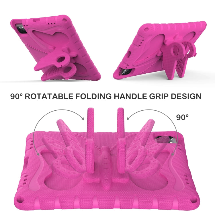 For iPad 2025 / 2022 Butterfly Bracket EVA Shockproof Tablet Case(Rose Red) - iPad 2025 / 2022 Cases by buy2fix | Online Shopping UK | buy2fix