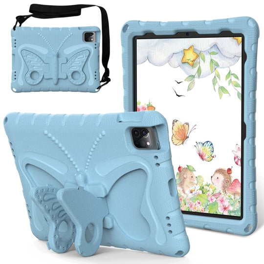 For iPad Pro 11 2022 / 2021 Butterfly Bracket EVA Shockproof Tablet Case(Light Blue)