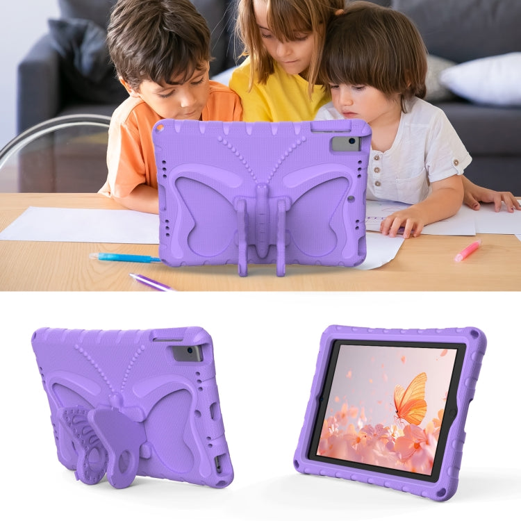 For iPad Air 1/2 / 9.7 2018/2017 Butterfly Bracket EVA Shockproof Tablet Case(Light Purple) - iPad 9.7 (2018) & (2017) Cases by buy2fix | Online Shopping UK | buy2fix