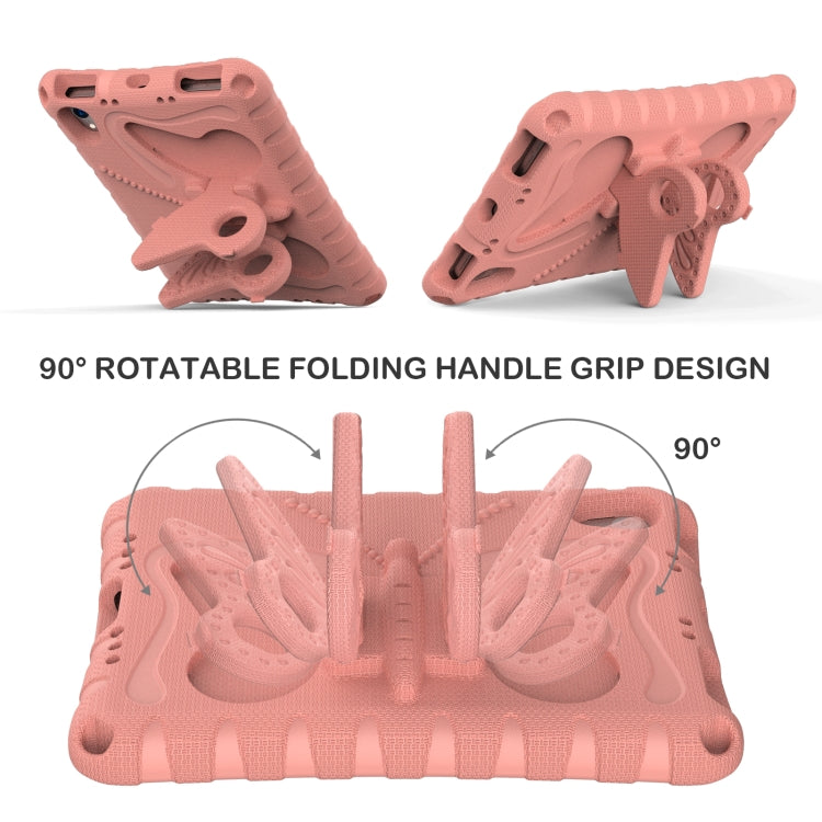For iPad mini 6 / mini 2024 Butterfly Bracket EVA Shockproof Tablet Case(Pink Orange) - iPad mini 6 Cases by buy2fix | Online Shopping UK | buy2fix