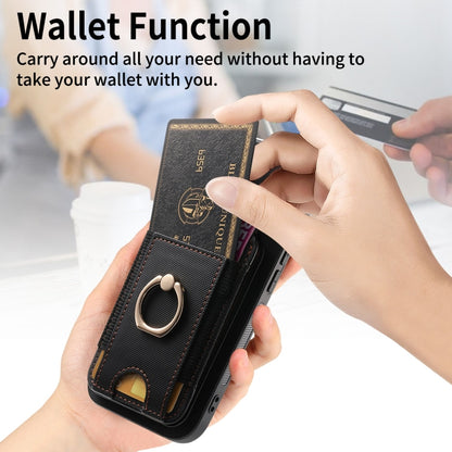 For iPhone 13 Retro Splitable Magnetic Stand Card Bag Leather Phone Case(Black) - iPhone 13 Cases by buy2fix | Online Shopping UK | buy2fix