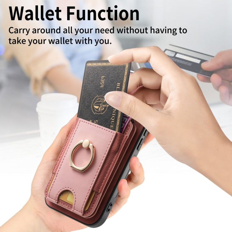 For iPhone XR Retro Splitable Magnetic Stand Card Bag Leather Phone Case(Pink) - More iPhone Cases by buy2fix | Online Shopping UK | buy2fix