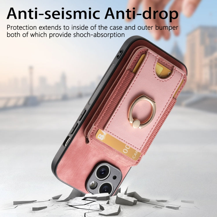 For iPhone XS Max Retro Splitable Magnetic Stand Card Bag Leather Phone Case(Pink) - More iPhone Cases by buy2fix | Online Shopping UK | buy2fix