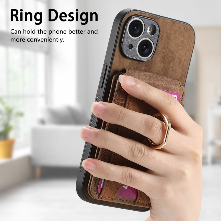 For iPhone 7 / 8 / SE 2022 Retro Splitable Magnetic Stand Card Bag Leather Phone Case(Brown) - iPhone SE 2022 / 2020 / 8 / 7 Cases by buy2fix | Online Shopping UK | buy2fix