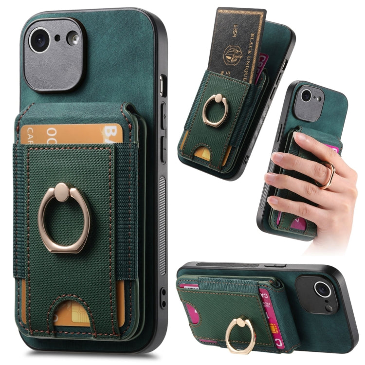 For iPhone 6 Plus / 6s Plus Retro Splitable Magnetic Stand Card Bag Leather Phone Case(Green) - More iPhone Cases by buy2fix | Online Shopping UK | buy2fix