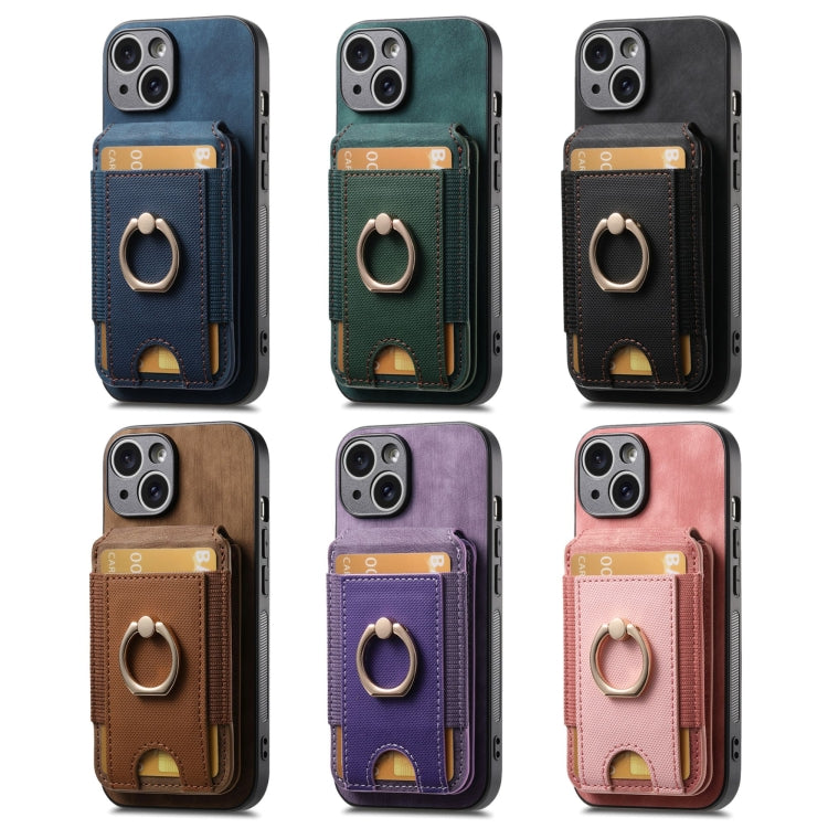 For iPhone 12 Pro Retro Splitable Magnetic Stand Card Bag Leather Phone Case(Brown) - iPhone 12 / 12 Pro Cases by buy2fix | Online Shopping UK | buy2fix