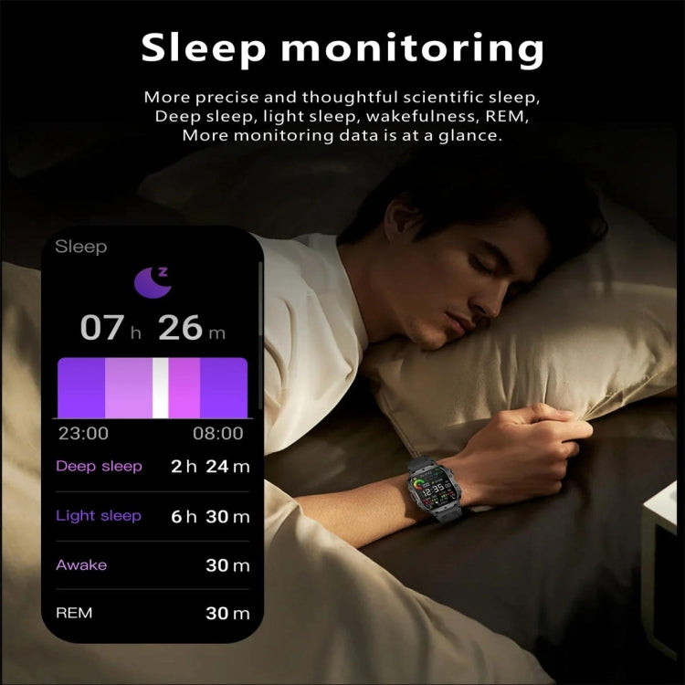 QX11 1.96 inch Color Screen Smart Watch Slub Steel Strap Support Bluetooth Call(Black) by buy2fix