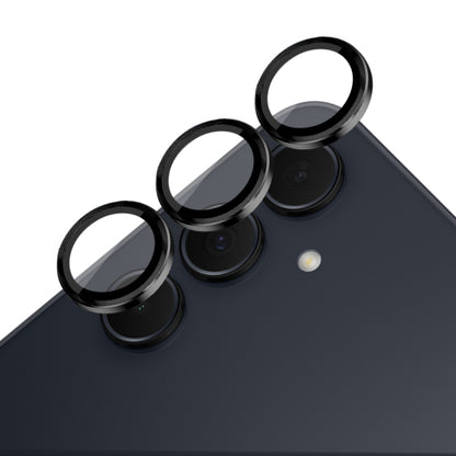 For Samsung Galaxy A35 5G NORTHJO Camera LensCD Vein Metal Ring Tempered Glass Film(Black) - Galaxy Tempered Glass by NORTHJO | Online Shopping UK | buy2fix