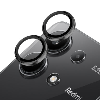 For Xiaomi Redmi Note 13 4G NORTHJO Camera LensCD Vein Metal Ring Tempered Glass Film(Black) -  by NORTHJO | Online Shopping UK | buy2fix