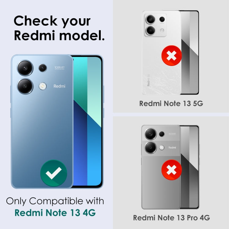 For Xiaomi Redmi Note 13 4G NORTHJO Camera LensCD Vein Metal Ring Tempered Glass Film(Silver) -  by NORTHJO | Online Shopping UK | buy2fix