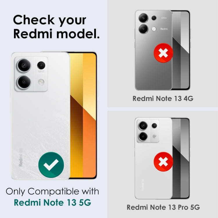 For Xiaomi Redmi Note 13 5G NORTHJO Camera LensCD Vein Metal Ring Tempered Glass Film(Silver) -  by NORTHJO | Online Shopping UK | buy2fix