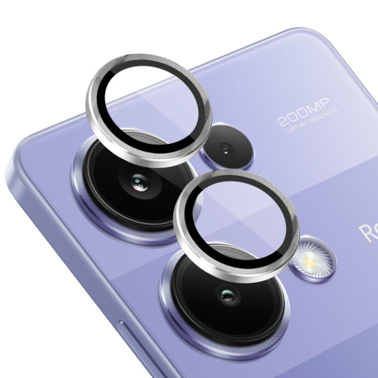 For Xiaomi Redmi Note 13 Pro 4G NORTHJO Camera LensCD Vein Metal Ring Tempered Glass Film(Silver) -  by NORTHJO | Online Shopping UK | buy2fix
