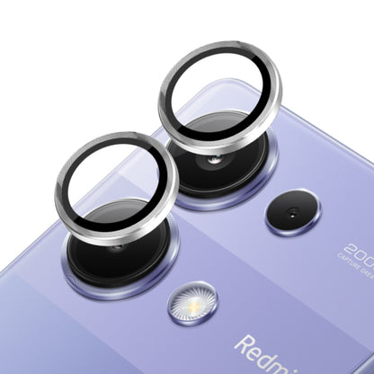 For Xiaomi Redmi Note 13 Pro 4G NORTHJO Camera LensCD Vein Metal Ring Tempered Glass Film(Silver) -  by NORTHJO | Online Shopping UK | buy2fix
