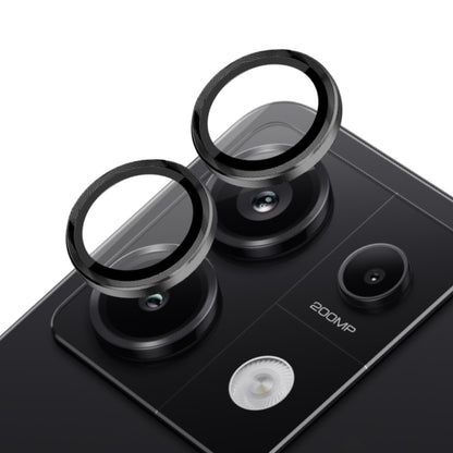 For Xiaomi Redmi Note 13 Pro 5G NORTHJO Camera LensCD Vein Metal Ring Tempered Glass Film(Black) -  by NORTHJO | Online Shopping UK | buy2fix